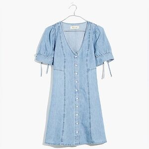 Madewell Plus Button-Front Mini Dress: TENCEL™ Denim Edition in 24W